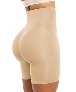 lot 237 image: STAIN SEE PHOTOS Fajas Colombianas Moldeadoras Shapewear for Women Tummy Control Butt Lifting Shorts Faja Body Shaper Beige XL - Retail $26