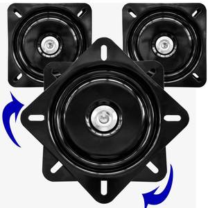 lot 267 image: 3Pack Heavy Duty Bar Stool Swivel Plate, 6Inch Chair Swivel Base with Solid Ring of Ball Bearings, 400lbs Capacity Replacement Swivels-Seat Parts Lazy Susan Hardware for Barstools Recliner Chair Boat - Retail $28