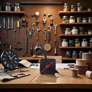 lot 272 image: YuanHolumid Black Quartz Clock Movement DIY Wall Clock Movement Mechanism Replacement Accessory Mute Sweep Kit Battery Clock Mechanism,Clock Hardware - Retail $12,359