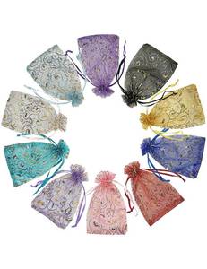 lot 278 image: Jexila 75PCS Small Organza Bags 4x6 inch Mesh Jewelry Bags Drawstring Gift Bag Reusable for Wedding Party Shower Favor Candy Sachet Candle Craft Gift Bags - Retail $10