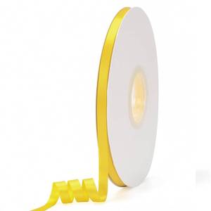 lot 287 image: Ewaymado Solid Color Yellow Double Faced Satin Ribbon 14 X 50 Yards, Fabric Ribbons Perfect for Wedding and Party Decoration,Gift Wrapping, Sewing, Crafts - Retail $5