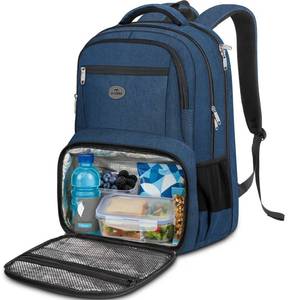lot 292 image: MATEIN Lunch Backpack for Men, 17 Inch Travel Laptop Backpack with Cooler Compartment, Airline Approved Carry On Backpack, Waterproof Computer Bag for Business Work Camping Picnic, Blue - Retail $41