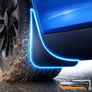 lot 305 image: VVWVVW Tesla Model Y Juniper Mud Flaps 2025-2026 Accessories No Drill Thickened Durable Mud Flaps, for Original Vehicle, All Install Tools Included, Easy for Beginners, Protect Paint 4 Pcs - Retail $9,281