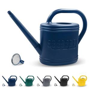 lot 309 image: 2 Gallon Watering Can, Outdoor Watering Can for Plants, Garden Water Can with Removable Long Spout and Stainless Steel Sprinkler Head, Large Water Can for Greenhouse (Dark Blue, 2 Gallon) - Retail $23