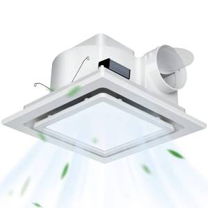 lot 310 image: Gopper Ultra Quite Bathroom Exhaust Fan with Light, 120CFM, 1.0 Sones, 6500K, 1000LM, Easy Install, Energy Efficient, 10x10 Mount Ceiling Ventilation Fan - Retail $57