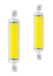 lot 368 image: R7S 78mm LED Bulbs 2 Pack Dimmable 15W(Equivalent to 150W Halogen Replacement)Cool White 6000K R7S COB LED Bulbs J-Type 120V T3 R7s Base Double Ended Flood Light for Work Lamp Base Tube Work Lighting - Retail $22