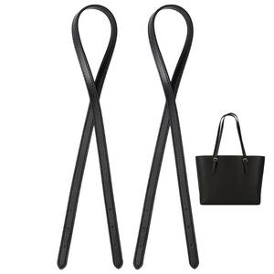lot 369 image: PH PandaHall 2pcs Cowhide Leather Tote Bag Strap Replacement 31.9 inch Leather Purse Handles, Black Adjustable Handbag Strap Replacement for Purse Tote Bags Shoulder Bags Making - Retail $15