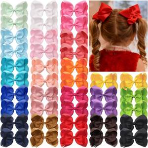 lot 370 image: JOYOYO 40Pcs 4.5 Hair Bows Alligator Clips, Grosgrain Ribbon Girls Bows Clips Barrettes Hair Accessories for Baby Girls Toddlers Kids Teens (4.5inch,20 Colors in Pairs) - Retail $10