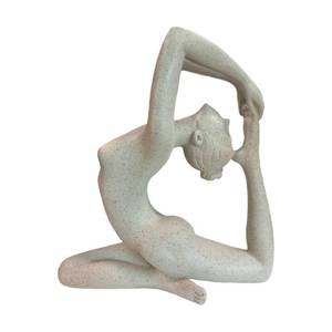 lot 423 image: Dwelloria Yoga Figurine Sculpture, Modern Abstract Yoga Statue for Home Decor, Elegant Female Meditation Figurine for Living Room, Office, Yoga Studio & Tabletop Display(Grayish White) - Retail $20