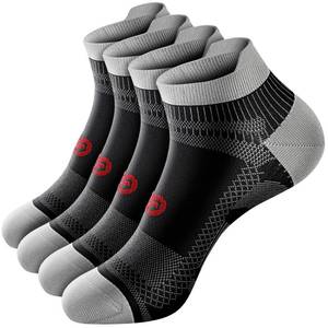 lot 441 image: PAPLUS Compression Socks for Men & Women, Low Cut Ankle Running Socks with Arch Support, Plantar Fasciitis Relief for Walking, Cycling, Golf, Travel, Nurses - Retail $9