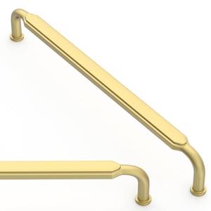 lot 443 image: Asidrama 10 Pack 7.5 Inch(192mm) Brushed Gold Kitchen Cabinet Handles Gold Cabinet Pulls Kitchen Hardware for Cupboard Drawer - Retail $50