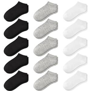 lot 495 image: GENTABY 15 Pairs Kids Low Cut Ankle Socks for Boys Girls 4-7, Breathable Lightweight No-Show for Sneakers Sports School, Durable Moisture-Wicking Toddler Children Socks - Retail $8