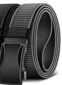 lot 508 image: BULLIANT One Pack Mens Ratchet Belt Reversible,Web Nylon Casual Belt for Gift Men Golf Hiking Pants Jeans 2 In 1(BlackGray,34-40 Waist Adjustable) - Retail $10