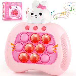 lot 512 image: Easter Bunny Fidget Toy,Easter Basket Stuffers Quick Fast Puzzle Push Game Pop Light up Fidget Toy,Easter Egg fillers Bunny Sensory Pop Toys for Adults Gifts - Retail $10