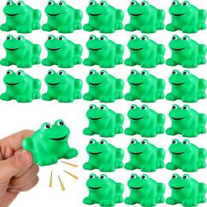 lot 520 image: Zubebe Rubber Frogs Squeak and Floating Rubber Bath Toy Baby Shower Swimming Bathtub Toy for Shower Frogs Bathtub Birthday Party Decoration Boys Girls Bath Supplies(24 Pcs,Frog) - Retail $14