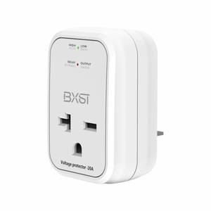 lot 526 image: BXST 220V Surge Protector Electronic Voltage Protector for Home Appliance Surge Protector for Refrigerators One Outlet Plug 20A,4400W, White - Retail $16
