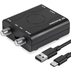 lot 537 image: HDMI to RF Modulator, HDM61 VHF HDMI to RF Converter Adapter for TV NTSC Format Output, 1080P PLL Control for Home TV Game Console - Retail $30