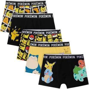 lot 543 image: Get Trend Pokemon Boys Boxer Briefs Pack of 5 Cotton Underwear, Kids Boxers with Pikachu Pokeball Snorlax, Fun Gifts for Boys (7-8 Years, Multi Pokemon) - Retail $1,149