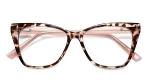 lot 625 image: LKEYE Oversized Reading Glasses Women Cat Eye Computer Blue Light Blocking Reader Stylish Ladies Designer Fashion Large Unbreakable Eyewear 2pack Champagne Tortoise Pink LK6042 2.0 Strength - Retail $19