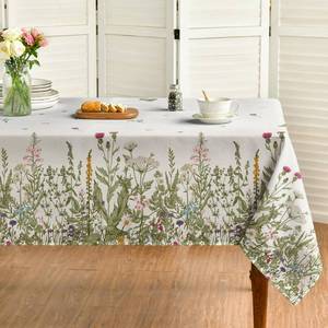 lot 626 image: Horaldaily Spring Summer Tablecloth 60 x 84 Inch Rectangular Wild Flowers - Retail $16