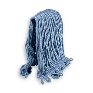 lot 628 image: KLEEN HANDLER HEAVY DUTY Commercial Mop Head Replacement, Wet Industrial Cotton Looped End String Cleaning Mop Head Refill, Blue Mop, Universal Headband - Retail $10