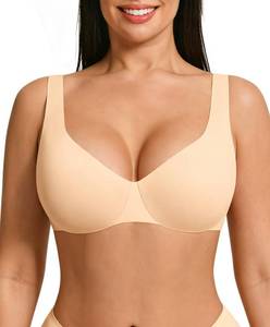 lot 653 image: FeelinGirl Womens Plunge Bras Unpadded Comfort Underwire Daily T-Shirt Bra - Retail $189