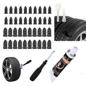 lot 661 image: Drovanta Tire Repair Kit with Tire Plugs Screw Type, Tire Glue,Tire Plug Kit,Heavy-Duty Burst-Proof tire Puncture Repair Set, Quick Patch, Suitable for Car, Truck, Motorcycle, SUV, ATV, Tractor - Retail $10