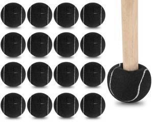 lot 672 image: 24 Pcs Precut Tennis Balls for Furniture Legs and Floor Protection Chairs Desks Furniture Tennis Balls for Chairs Feet Long Lasting Foot Covers(Black) - Retail $27