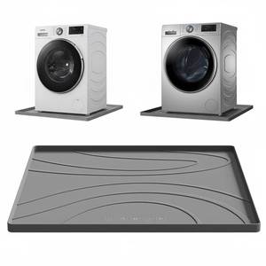 lot 681 image: Washing Machine Drain Pan Silicone mat �� 30x33 Inch Non-Slip Waterproof Washer Drip Tray, Anti-Vibration Soft Mat for Under Dryer or Washer, Floor Leak Protector for Laundry Room - Retail $42