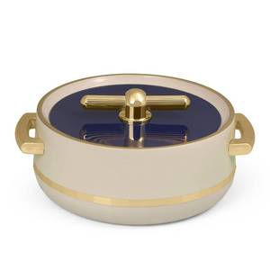 lot 692 image: Casserole Steel Hot Pot  Fresh for Hours Hot Case Keeps Food Hot & Serve Chapati, roti, Biryani and More Food Items Store Curd (Colour  Royal Navy Blue, 1700 ml) - Retail $15,554