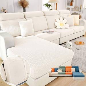 lot 703 image: VFUX Soothing Home Sofa Covers, Sofa Hero Covers, Wear-Resistant Universal Couch Covers Washable Stretch Sectional Couch Cushion Covers (White,Back Cover M) - Retail $13