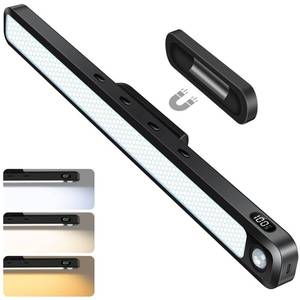 lot 732 image: Ferswe 5W Motion Sensor Magnetic Light Bar, 2500mAh Rechargeable Under Cabinet Lighting with Battery Display, Eye-Friendly Mirror Lights, LED Light Bar for Cabinet, Closet, Bathroom and Desk - Retail $22