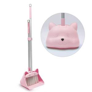lot 757 image: 28 Kids Mini Broom and Dustpan Set - Toddler Cleaning Toy, Toddler Household Helper, Parent-Child Interactive Play Cleaning Tool, Cute Cartoon Design, Small Safe Corner Broom (Pink) - Retail $14
