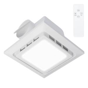 ROJOSAN 2-in-1 Bathroom Exhaust Fan with Light, 8"x8" Ceiling Opening,110 CFM Quiet Vent Fan, 6000K LED Light, Remote Control - Retail: $6,273