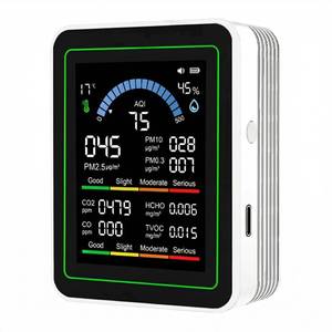 Air Quality Monitor Indoor, 10 in 1 Portable Smartair Quality Tester for CO2 | CO | TVOC | HCHO | Temp | AQI - Retail: $2,711