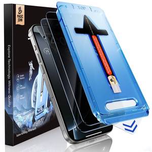 lot 785 image: MAGIC JOHN 2 Pack for iPhone 16 Pro Max 6.9 inch Privacy Tempered Glass Screen Protector, Bubble Free, Easy Installation, Auto Dust-Elimination - Retail $21