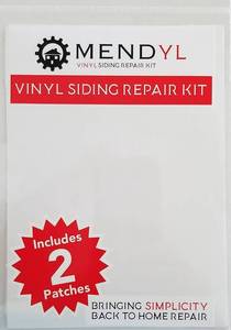 lot 786 image: Mendyl Vinyl and Stucco Siding Repair Kit - Cover Any Cracks Holes or Blemishes - White Durable Self-Adhesive Paintable Vinyl Siding Patch Cut to Fit and Cover Any Cracks - 2 Patches (2) - Retail $10