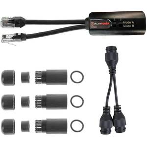 lot 793 image: IPCamPower POE Combiner Splitter Adapter, Run 2 IP Cameras on 1 Cable, Works on all POE Switches, POE NVR and POE Cameras, Mode A and B POE Compatible - Retail $20