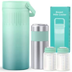 lot 796 image: PHOTO FOR REFERENCE, PURPLE 22oz Breast Milk Cooler Bottle, Portable Milk Cooler for Breastmilk with 360°Cooling for 24 Hours, Milk Chiller with 2pcs Baby Bottles, Breastmilk Storage Bags for Baby, BPA-Free (Purple) - Retail $161