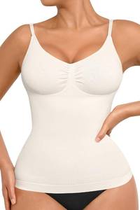 lot 806 image: FeelinGirl Camisole Tops for Women Compression Tanks Tummy Control Shapewear Cami Shaper with Adjustable Straps White L - Retail $14