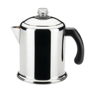 lot 807 image: Farberware Classic Stainless Steel Yosemite Percolator Coffee Pot, 8-Cup, Stainless Steel - Retail $33