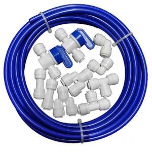 lot 817 image: Malida 14 inch O.D. Length 32.8ft(10 meters) RO Water Tubing, Hose Pipe for RO Water purifiers System, 14 O.D quick connector 10pcs - Retail $13