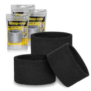 lot 823 image: Shop-Vac 90525 Foam Sleeve Filter Replacements, For Most 1 Gallon Shop-Vac WetDry Vacuum Cleaners, Replace Parts # 9052500, 3 Pack - Retail $14
