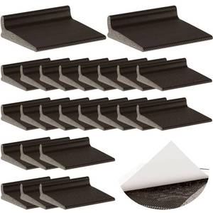 lot 829 image: Pangda 25 Pcs Door Corner Seal, Self Adhesive Frame Door Corner Seals Raised Behind Weatherstripping for Noise Isolation and Weather Protection (Classic,Brown) - Retail $10
