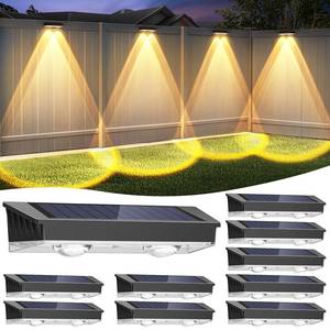 lot 832 image: Solar Fence Lights Outdoor, 10 Pack WarmNeutualCool White Fence Lights Solar Powered with 2 LED, IP65 Waterproof, Deck Lighting for Backyard, Patio, Wall, Railing, Pool, Stair - Retail $30