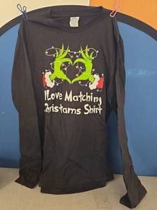 lot 833 image: ONLY ONE Small I Love Matching Christmas Shirts But I Dont Couples Xmas Long Sleeve T-Shirt - Retail $22