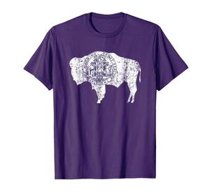 lot 837 image: BLUE State of Wyoming Flag Shirt Womens Mens Kids Vintage Gift T-Shirt Large - Retail $18