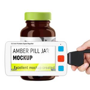 lot 858 image: Spolehli 5.0 Inch Portable Digital Magnifier, 4X-32X Zoom Electronic Reading Aid with Foldable Handle for Low VisionSeniorsKids, Ideal for Quick Reading �� Not Recommended for Long Books or Novels - Retail $170