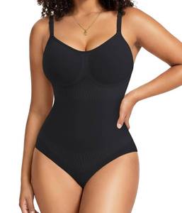 lot 862 image: Gotoly Shapewear for Women Tummy Control Shapewear Bodysuit Seamless Faja Body Shaper Waist Trainer Body Suit Butt Lifter(Black,Large) - Retail $13