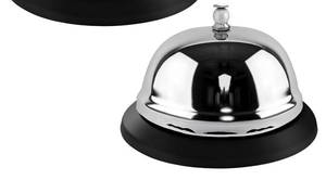 lot 863 image: Guslcez Call Bell for Desk - 1 Pack 3.3 Inch Service Bell, Gleaming Silver Anti-Rust Metal Construction for Hotel CounterOffice Reception, School Restaurant Hospital Warehouse Use - Retail $6